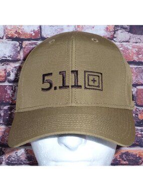 5.11 Tactical Adjustable Snapback Hat Khaki Ripstop Fabric Embroidered Logo Dura